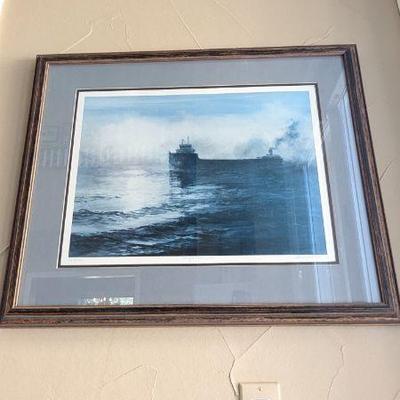 Lot #81 - Limited Edition Signed Patricia Morton "Cargo Sunrise" Framed Lithograph
