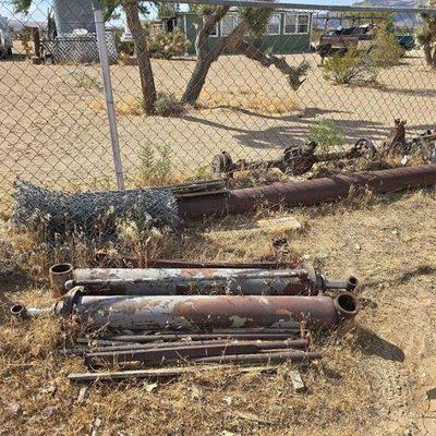 #3840 • Hydraulic Cylinders, Chain Link Fencing, Metal Pipe, and Leaf Springs
