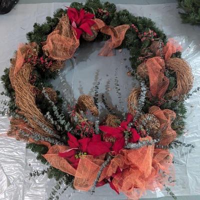 Lot #B157 - Huge 56" Festive Holiday Wreath