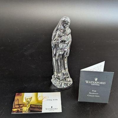 Lot #B170 - Waterford Crystal The Nativity Collection Mother & Child