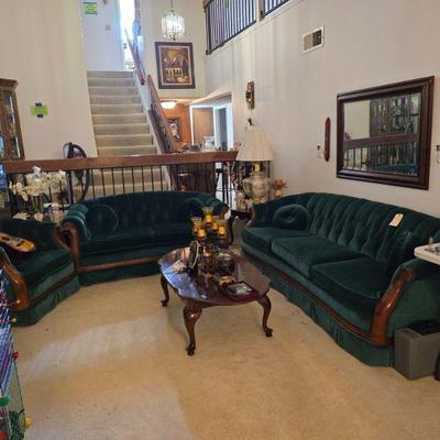 Green sofas are sold