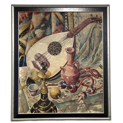 JOHN ANDREWS (ANDREE) 1935 MODERNIST STILL LIFE OIL