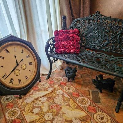 Cast iron garden bench, HEAVY!