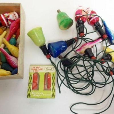1250	VINTAGE FIGURAL CHRISTMAS BULBS, SANTA CLAUS, BIRDS, ETC
