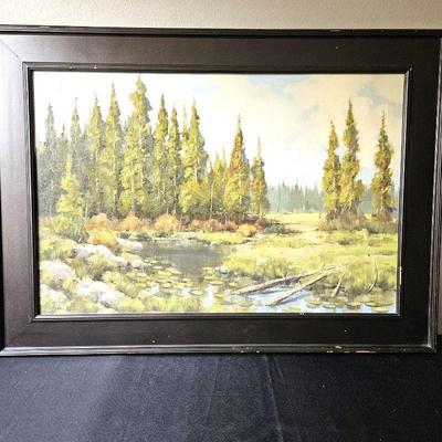 Original Oil on Canvas "Silent Creek" 2006 by Artist G. Griffin 24" x 36" Without the Frame