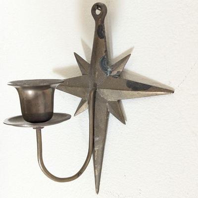 Lot #123 - Vintage Star-Shaped Wall Sconce Candle Holders