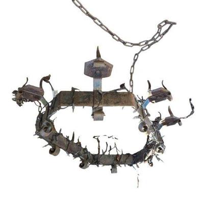 Lot #125 - Vintage Hanging Metal Candelabra