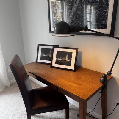 Simple solid wood writing desk