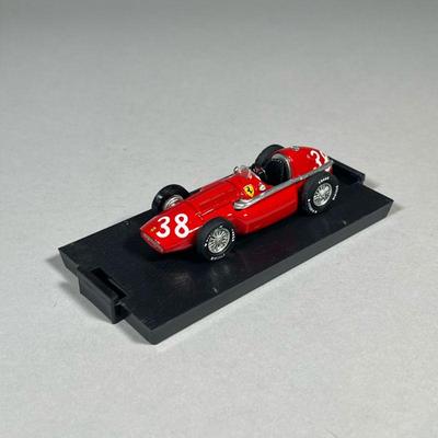 BRUMM CAST METAL MODEL 1954 FERRARI | #38 red Ferrari in a display case 1:43 scale model - h. 2.5 x w. 2.5 x l. 5 in (case)


