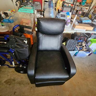 Leather recliner, mobility aids, Golf Caddie