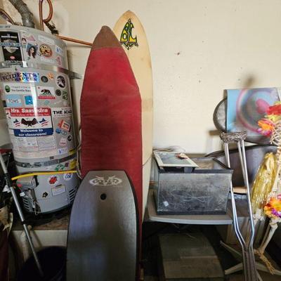 Surfboards and boogie boards