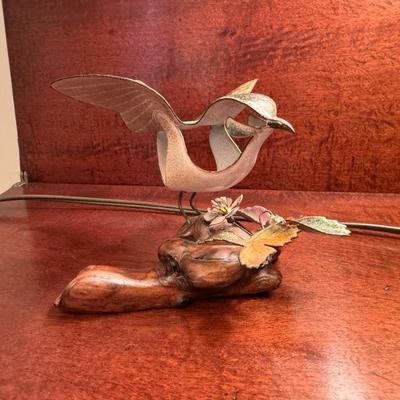 Norman Brumm enamel on copper bird figurine