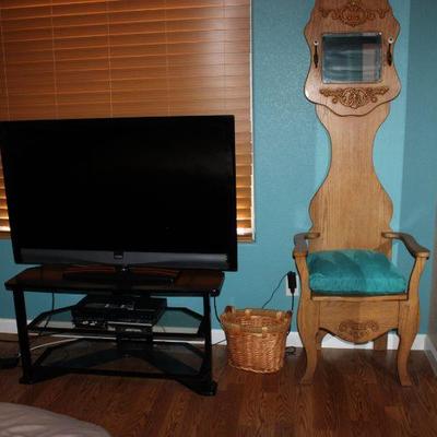 antique mirrored hall seat