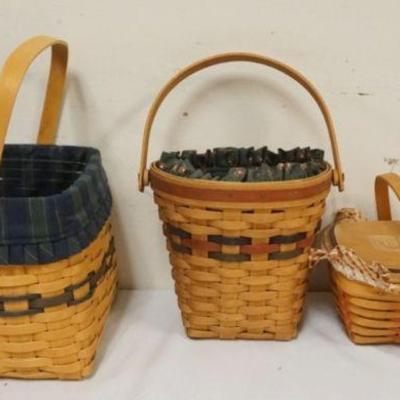 1206	ASSORTED LONGABERGER 1998 COLLECTORS CLUB, 1993 HARVEST AND 2000 HOMESTEAD

