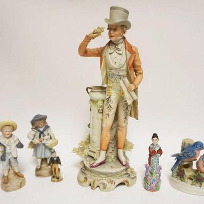 1197	GROUP OF ASSORTED BISQUE AND PORCELAIN FIGURES, TALLEST APPROXIMATELY 19 IN H
