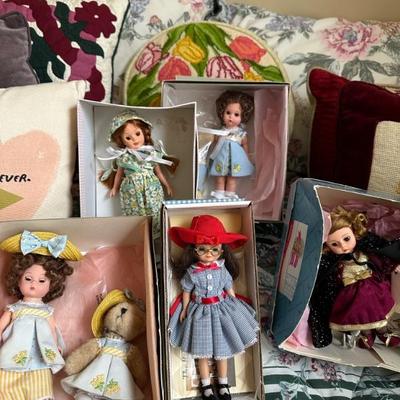 Collection of Madame Alexander dolls