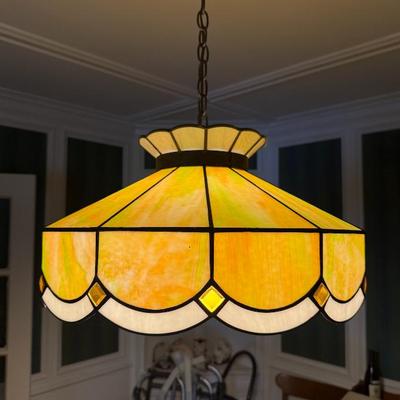 Vintage tiffany style stained glass hanging light