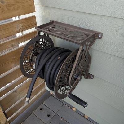 Lot #175 - Vintage Hose Reel with Decorative Design