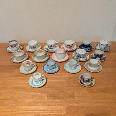 Lot #68 - Vintage Tea Cup & Saucer Collection. Including Wedgwood, Noritake, Haviland & more.