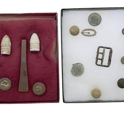 2 BOX CIVIL WAR RELICS SOUTH CAROLINA