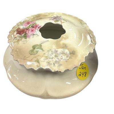 ANTIQUE R.S. PRUSSIA PORCELAIN HAIR RECEIVER