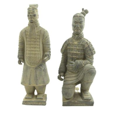 2 CHINESE TERRACOTTA TOMB GUARDIANS
