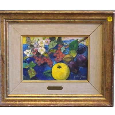 MID CENTURY ODETTE PETIT-JEAN OIL STILL LIFE FINDLAY GALLERIES