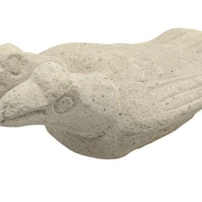 RAPA NUI 2 HEADED CARVED STONE BIRD