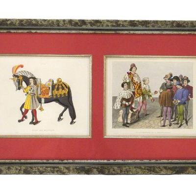 DOUBLE FRAMED HENRY SHAW PRINTS