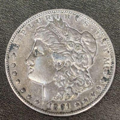 1891 morgan silver dollar