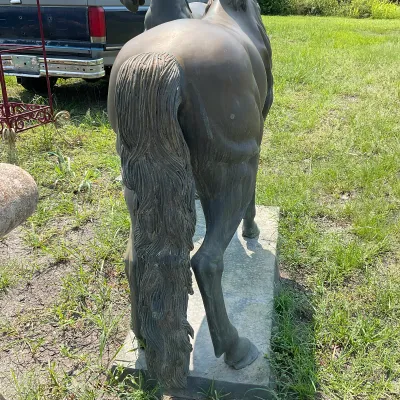 1088 Monumental Life-Size Bronze Horse Garden Sculpture
