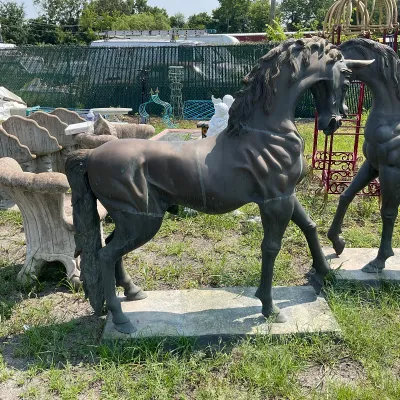 1088 Monumental Life-Size Bronze Horse Garden Sculpture