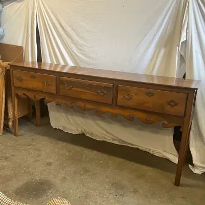 1300 Wright Table Company Chippendale Style 3-Drawer Sideboard