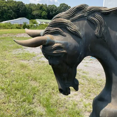 1088 Monumental Life-Size Bronze Horse Garden Sculpture