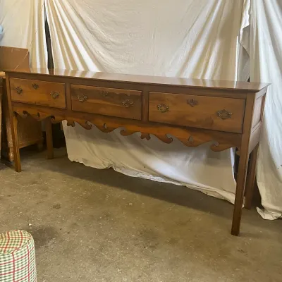 1300 Wright Table Company Chippendale Style 3-Drawer Sideboard