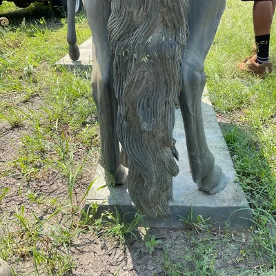 1089 Monumental Life-Size Bronze Horse Sculpture – Signed Base