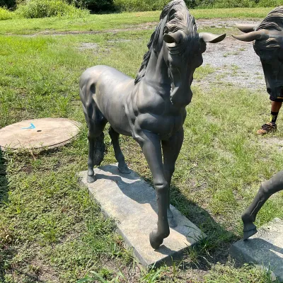 1089 Monumental Life-Size Bronze Horse Sculpture – Signed Base