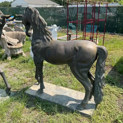 1089 Monumental Life-Size Bronze Horse Sculpture – Signed Base