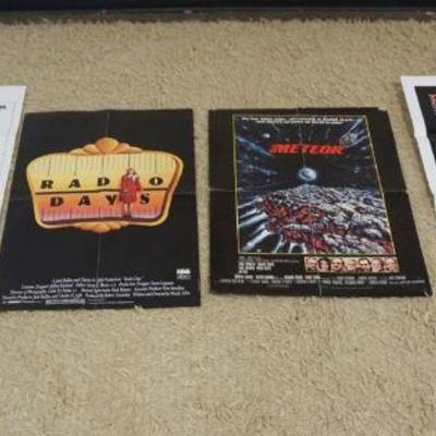 1232	GROUP OF 4 VINTAGE MOVIE POSTERS, LARGEST APPROXIMATELY 27 IN X 41 IN
