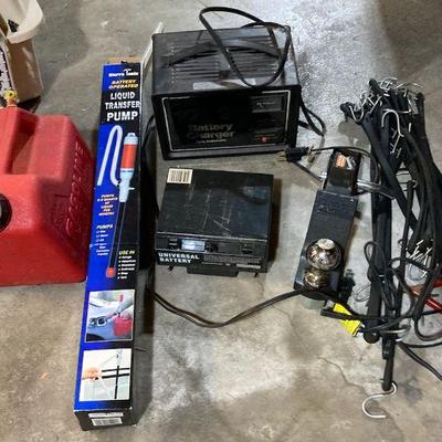 Battery charger and hitch