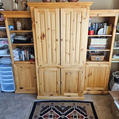 Excellent Entertainment Center With Bookshelves