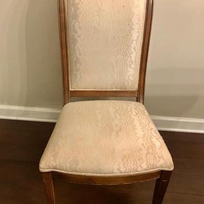 set of 10 dining chairs and slip covers $450