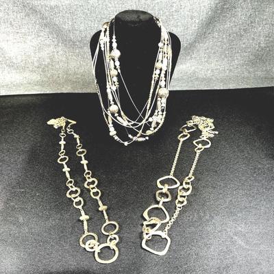Ladies Necklaces(4) In Gold-Tone And Silver-Tone