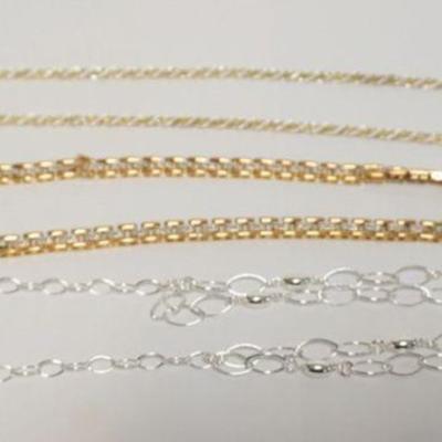 1117	3 STERLING SILVER NECKLACES, 3.01 TOZ

