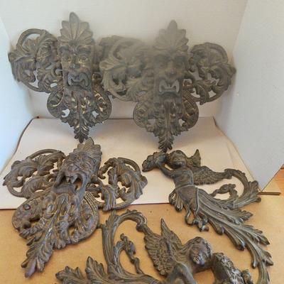 5 Cast Metal Wall Hangings