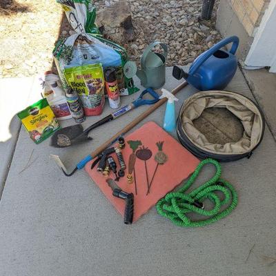 Lot #161 - Gardening Supplies Lot - Tools, Soil Amendments, and Accessories.