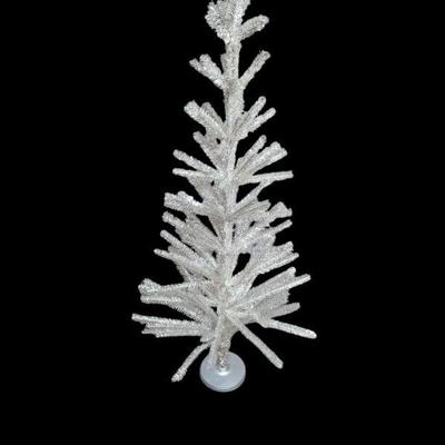 Lot #124 - 4ft Silver Tinsel Christmas Tree