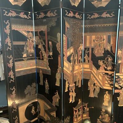 96 inches tall x 18 inches panels. 8 panels. 