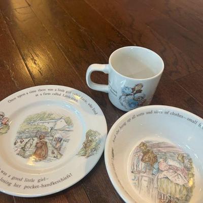 Wedgwood! (All of these Peter Rabbit pieces are Wedgwood. 