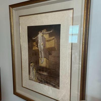 Stunningly framed Lithograph by Salvador Dalí, SIGNED NUMBERED, and Imprinted (COA). Purchased in Europe. 